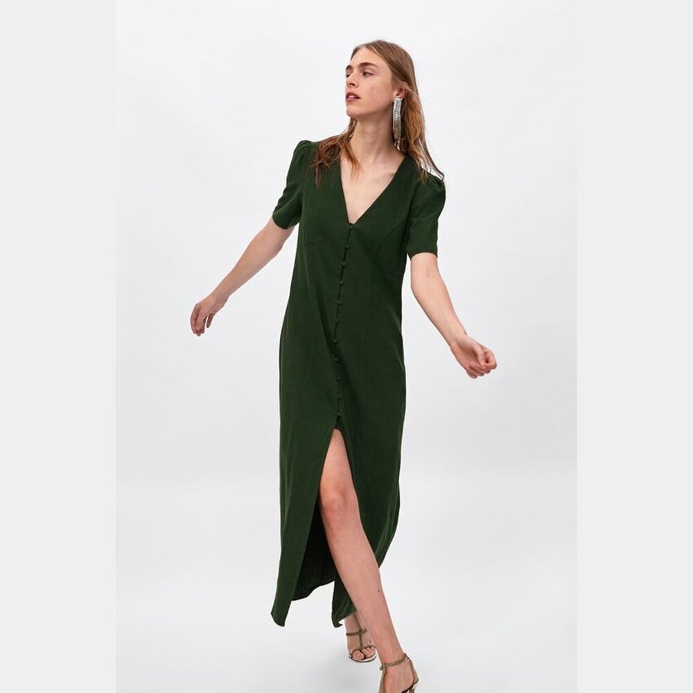 Zara Button Down Maxi Dress